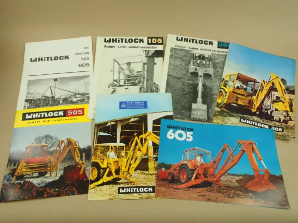7 Prospekte WHiTLOCK 105 305 308 505 605 aus den 60er Jahren