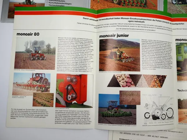 7x Original Prospekt Accord Fähse Landtechnik Sämaschinen 1980er Jahre