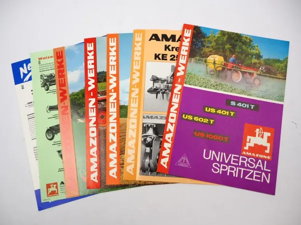 7x Original Prospekt Amazone Landtechnik 1970/80er Jahre Sämaschine Spritzen