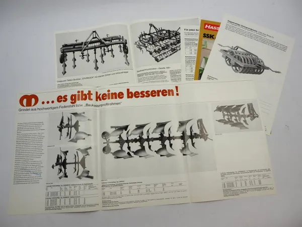 7x Original Prospekt Landtechnik 1970/80er Jahre Hassia Müller Welger