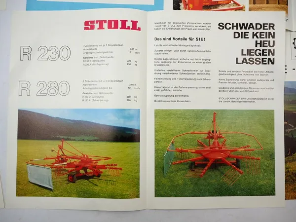 7x Original Prospekt Landtechnik 1970/80er Jahre Stoll Kuhl Eberhardt