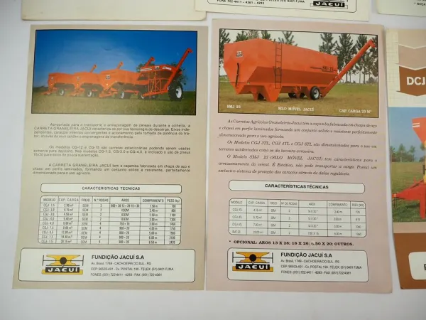 7x Original Prospekt Preisliste Jacui Landtechnik ca. 1970/80er Jahre Brasilien