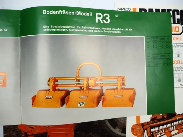 7x Original Prospekt Preisliste Maschio Dameco Bodenfräsen Kreiseleggen 1978