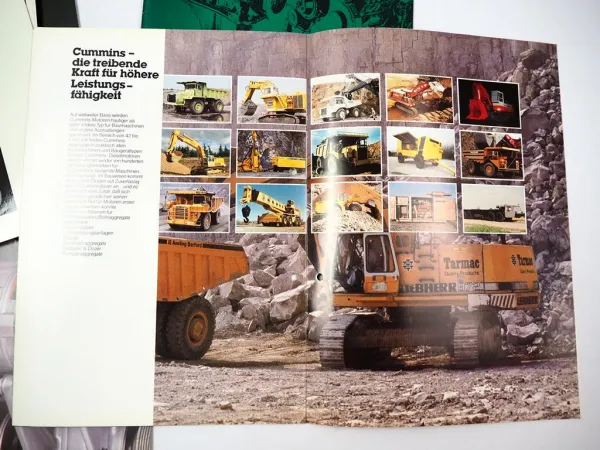 7x Prospekt Brochure Cummins Diesel Motoren Engines Baumaschinen Boot 80/90er J.