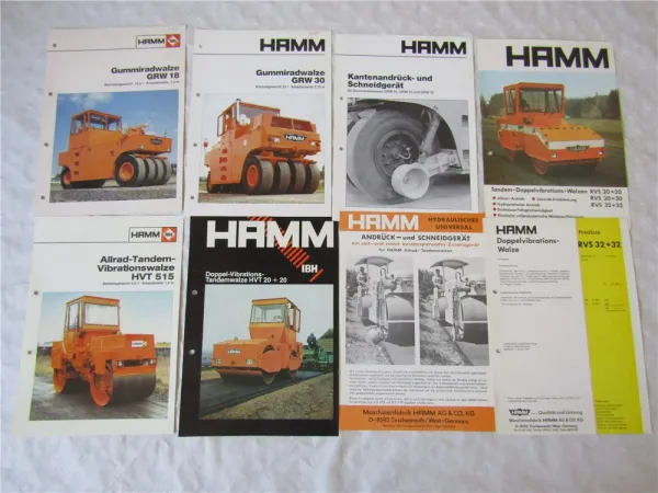 7x Prospekt Hamm HVT 20+20 515 GRW 18 30 RVS 20+20 30+30 Preisliste ab 1/1977