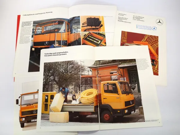 7x Prospekt Mercedes Benz Nutzfahrzeuge LKW Baugewerbe Atego Axor Actros
