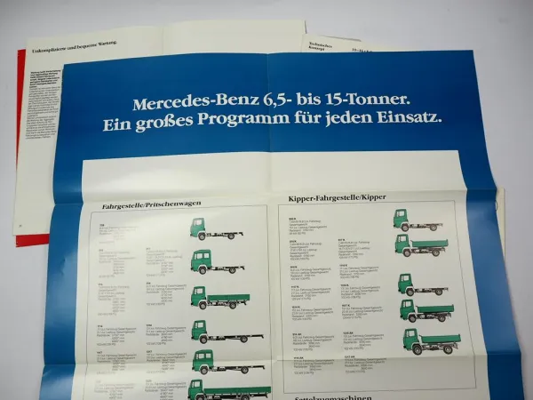 7x Prospekt Mercedes Benz Nutzfahrzeuge LKW Baugewerbe Atego Axor Actros