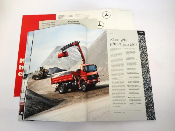 7x Prospekt Mercedes Benz Nutzfahrzeuge LKW Baugewerbe Atego Axor Actros