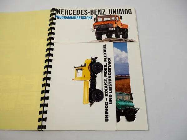 7x Prospekt Unimog U600 - U2100A Peter Meineke PM Ausrüstung Unimog ca 1989