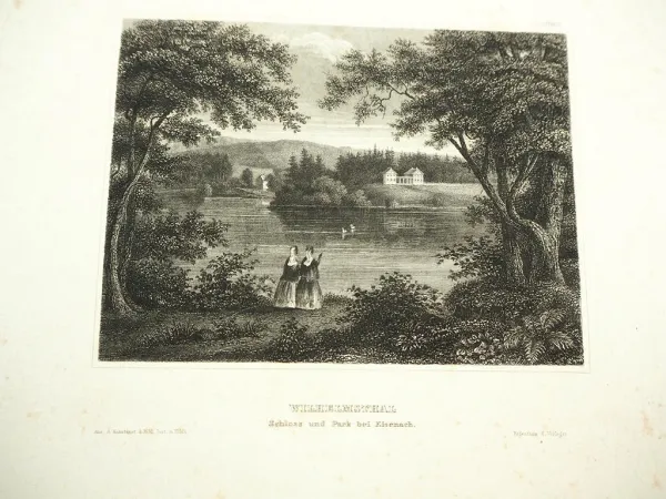 7x Stich oder Lithografie Thüringen gez. v. Otto Wagner ca. 1850