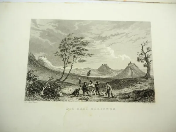 7x Stich oder Lithografie Thüringen gez. v. Otto Wagner ca. 1850