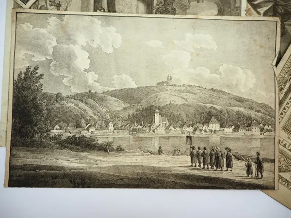 8 Kupferstiche und Radierungen ca. von 1600 bis 1900 verschiedene Motive
