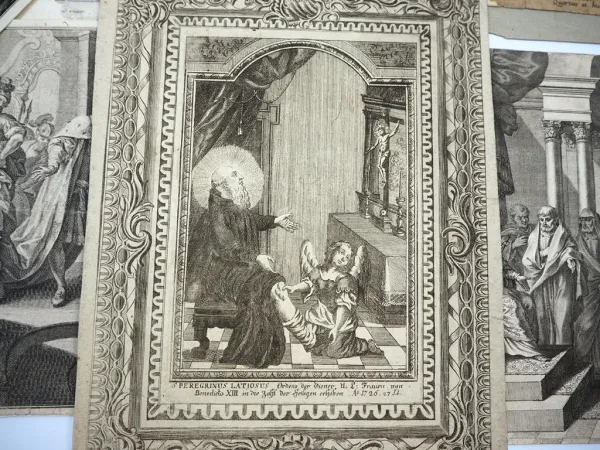 8 Kupferstiche und Radierungen ca. von 1600 bis 1900 verschiedene Motive
