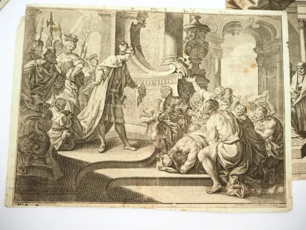 8 Kupferstiche und Radierungen ca. von 1600 bis 1900 verschiedene Motive