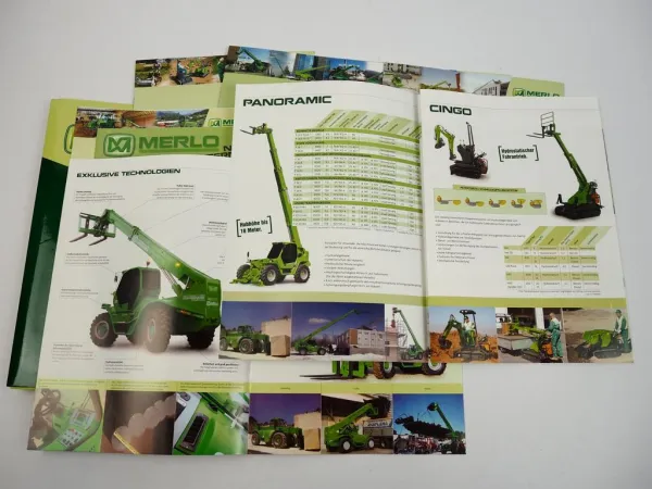 8 Prospekte Merlo Landwirtschaft Bauwirtschaft Panoramic Roto Cingo 2007