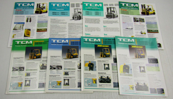 8 Prospekte Technische Daten TCM Gabelstapler 700 Serie FG FD Gas Diesel Benzin