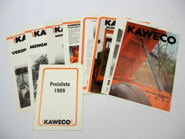 8x Original Prospekt Preisliste Kaweko Landtechnik 1989 Holland