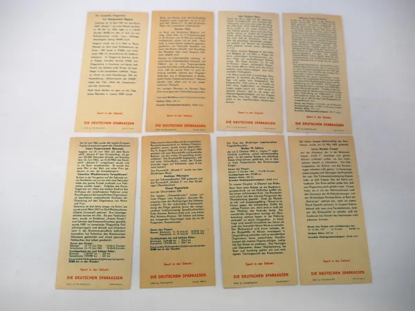 8x Werbung DDR Sparkasse Kosmonauten CCCP USA 1964/65 DEWAG Berlin
