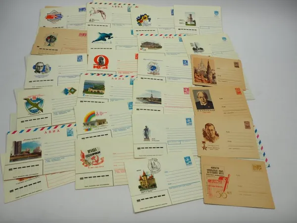 95 Stück Briefe Briefumschläge Russland UdSSR CCCP meist 1970er Jahre
