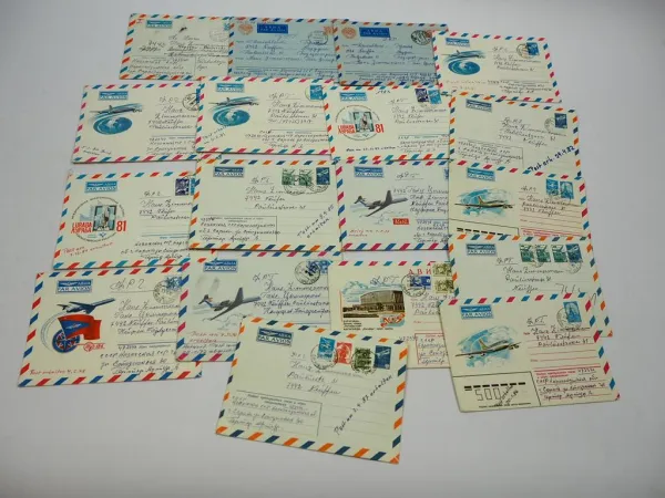 95 Stück Briefe Briefumschläge Russland UdSSR CCCP meist 1970er Jahre