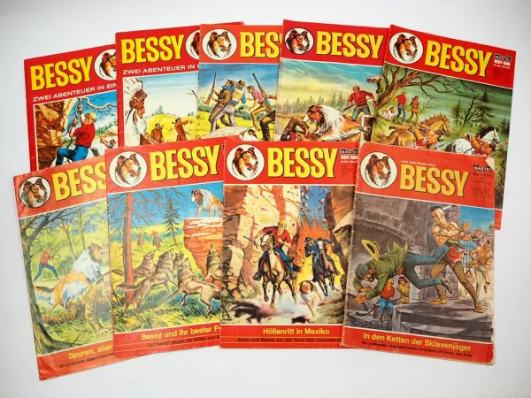 9x Comic Bessy Ausgabe ca. 1960/70er Jahre Bastei Verlag