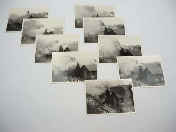 9x Fotoabzüge Brühl Brand der jüdischen Synagoge 1938 Foto Neff