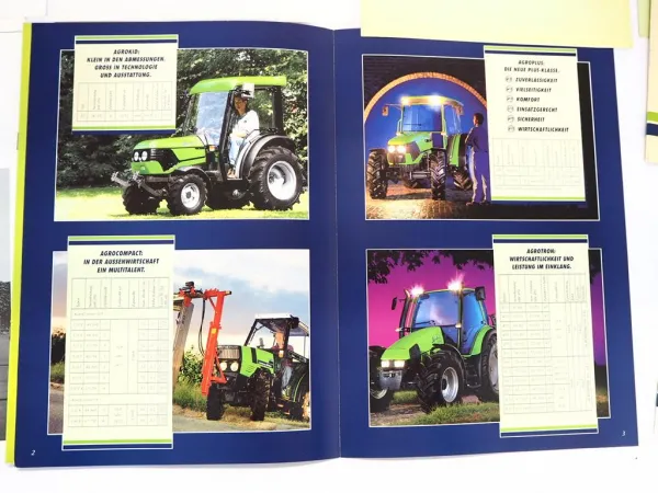 9x Original Prospekt Landtechnik 1980/90er Jahre Claas Deutz Fahr