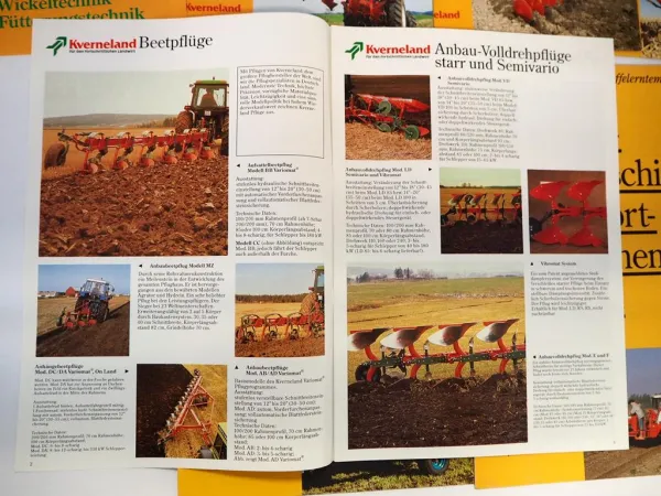 9x Original Prospekt Silowolff Kverneland Landtechnik 1990er Jahre