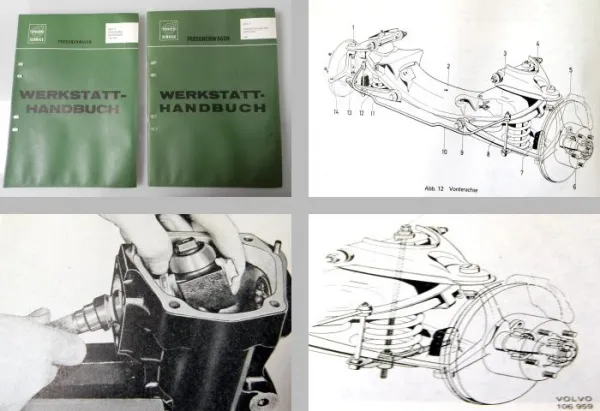Volvo 164 Werkstatthandbuch Vorderachse Lenkung Federung Räder