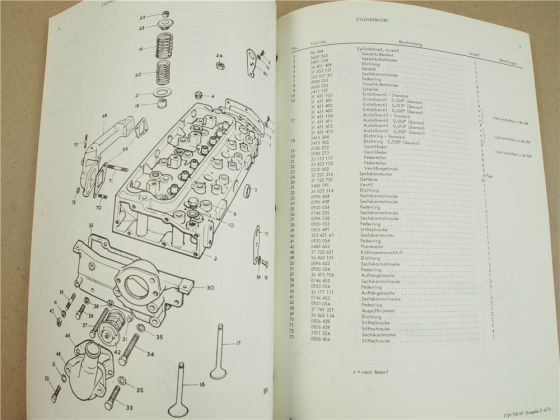 Original Massey Ferguson MF 487 Ersatzteilliste 1970 für Perkins Motor A4.248