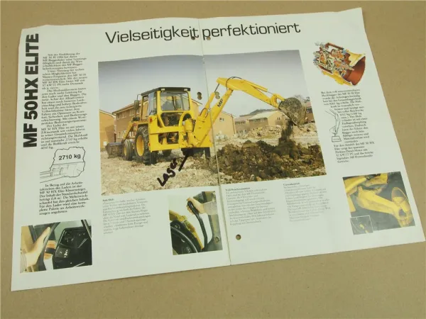 3 Prospekte Massey Ferguson MF50HX Elite MF514 MF516 MF516XP 1985/87