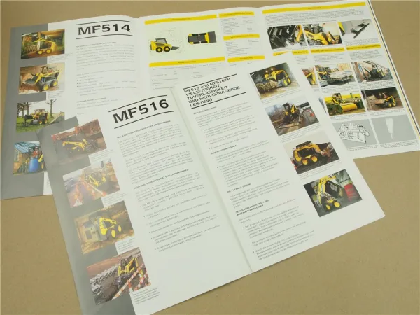 3 Prospekte Massey Ferguson MF50HX Elite MF514 MF516 MF516XP 1985/87