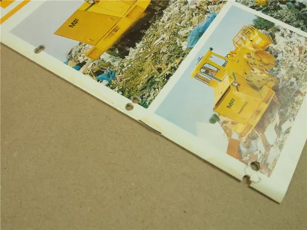 Prospekt Massey Ferguson MF C 44 55 66 C Compaktoren für Mülldeponien 1976