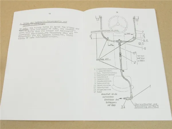 Massey Ferguson Frontlader Betriebsanleitung MF 165A 168A 178A 188A 1080A 1080S