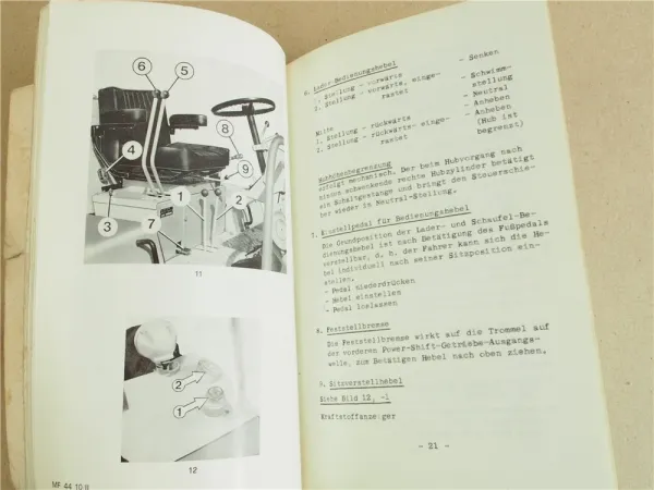 Massey Ferguson MF 44 Radlader Ersatzteilliste Betriebsanleitung ca 1970