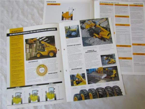 11 Prospekte JCB 530-70 525-50 540-70 520-50 532-120H Teleskopen Lader 2000/2001