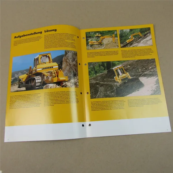 Prospekt Liebherr PR 751 Raupe Einsatzbericht Fa Wieser Italien Skipisten 1990