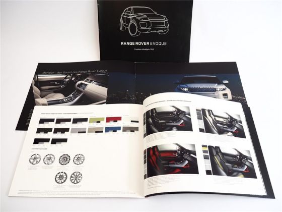 Land Rover Range Rover Evoque L538 2012 Prospekt Preisliste + Meridian Sound