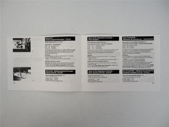 Unitrac ST STA 30 40 50 Betriebsanleitung Operator Manual Notice dUtilisation
