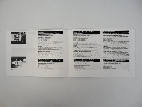 Unitrac ST STA 30 40 50 Betriebsanleitung Operator Manual Notice dUtilisation