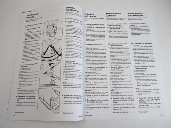 Still R60-20 R60-25 R60-30 R60-35 R60-40 Wartungsanleitung Maintenance