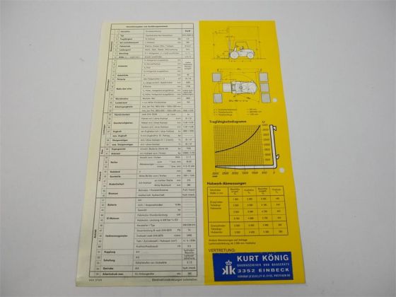 original Prospekt Fendt DFG 4000 G Gabelstapler 1974 Werk II Kempten