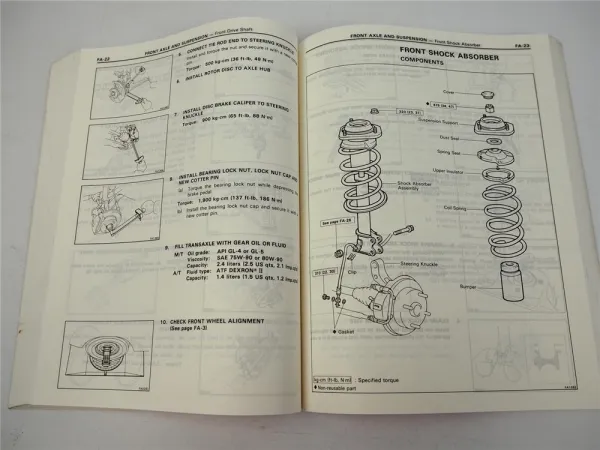 Toyota Tercel Sedan EL31 1988 Repair Manual for USA Canada RM065U