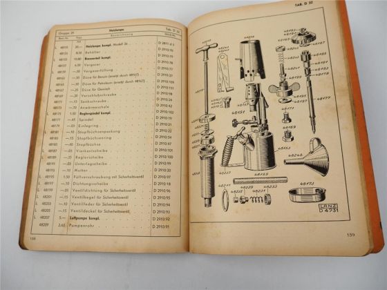Ersatzteilliste Lanz 12PS 20PS Schwerölschlepper Bulldog Ersatzteilkatalog 1935