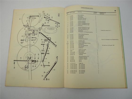 Bautz Spinne BS3 BS4 Ersatzteilliste Ersatzteilkatalog 1965