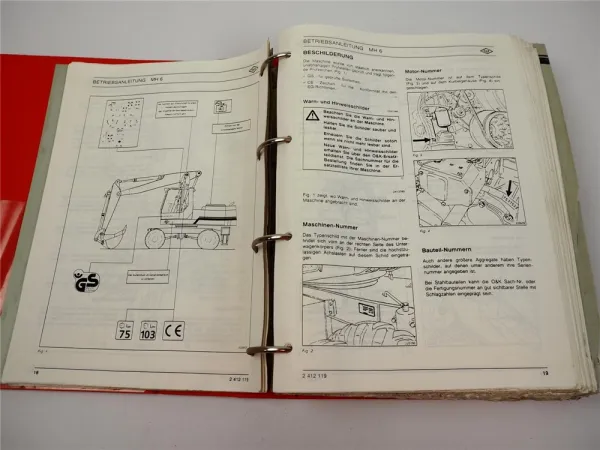 O&K MH6 PLA HD A2 A4 Bagger Betriebsanleitung Ersatzteilkatalog Schaltplan