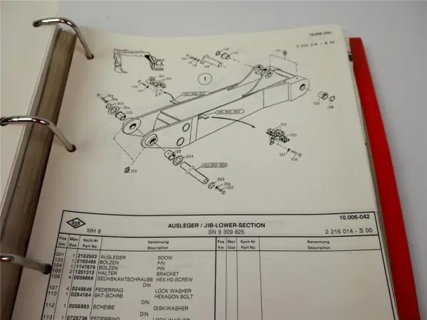 O&K MH6 PLA HD A2 A4 Bagger Betriebsanleitung Ersatzteilkatalog Schaltplan