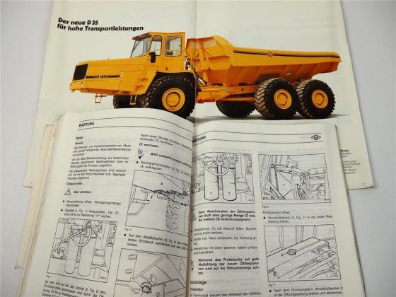 O&K D35 Muldenkipper Betriebsanleitung Technische Daten Prospekt 1992