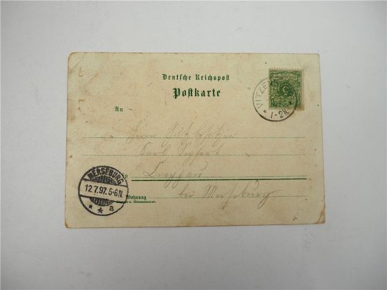 Ak Litho Gruss von der Vitzenburg Nebra 1897 Burgenlandkreis Sachsen Anhalt