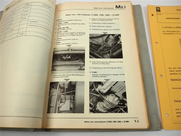 Reparaturleitfaden VW Typ 1 2 3 4 411 Boxer Motor luftgekühlt Kupplung 1969 1970